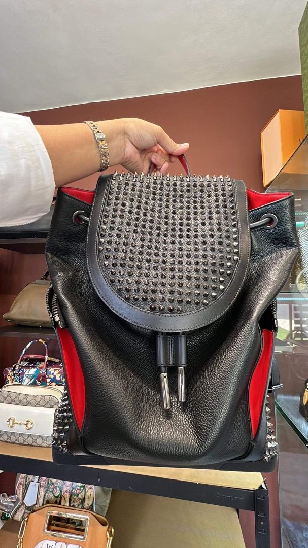 Authentic Christian Louboutin Explorafunk Backpack (Category: Luxury Bags & Wallets) located in Quezon City. Submitted by hellopatchi (Listing ID 1250259643, Image 1). Description: Unused Bag only Medium size Christian louboutin Explorafunk Backpack Rucksack.