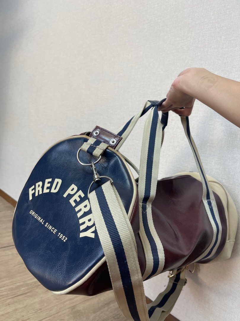 AUTHENTIC FRED PERRY Duffel Leather Bag on Carousell