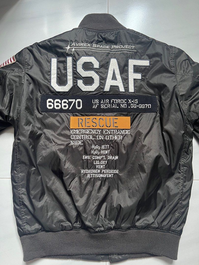 AVIREX Space Project USAF Bomber Military Jacket