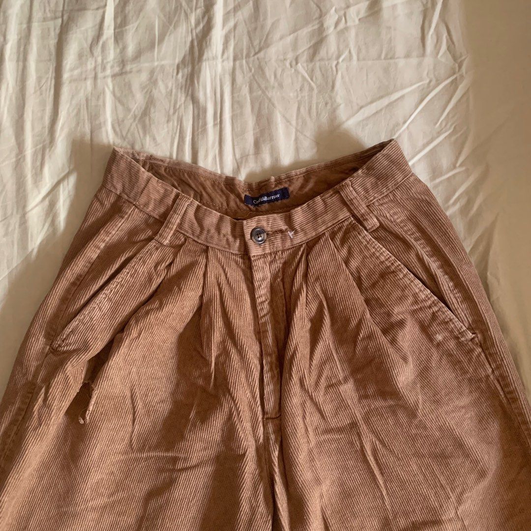 baggy brown corduroy pants, Women's Fashion, Bottoms, Other Bottoms on  Carousell