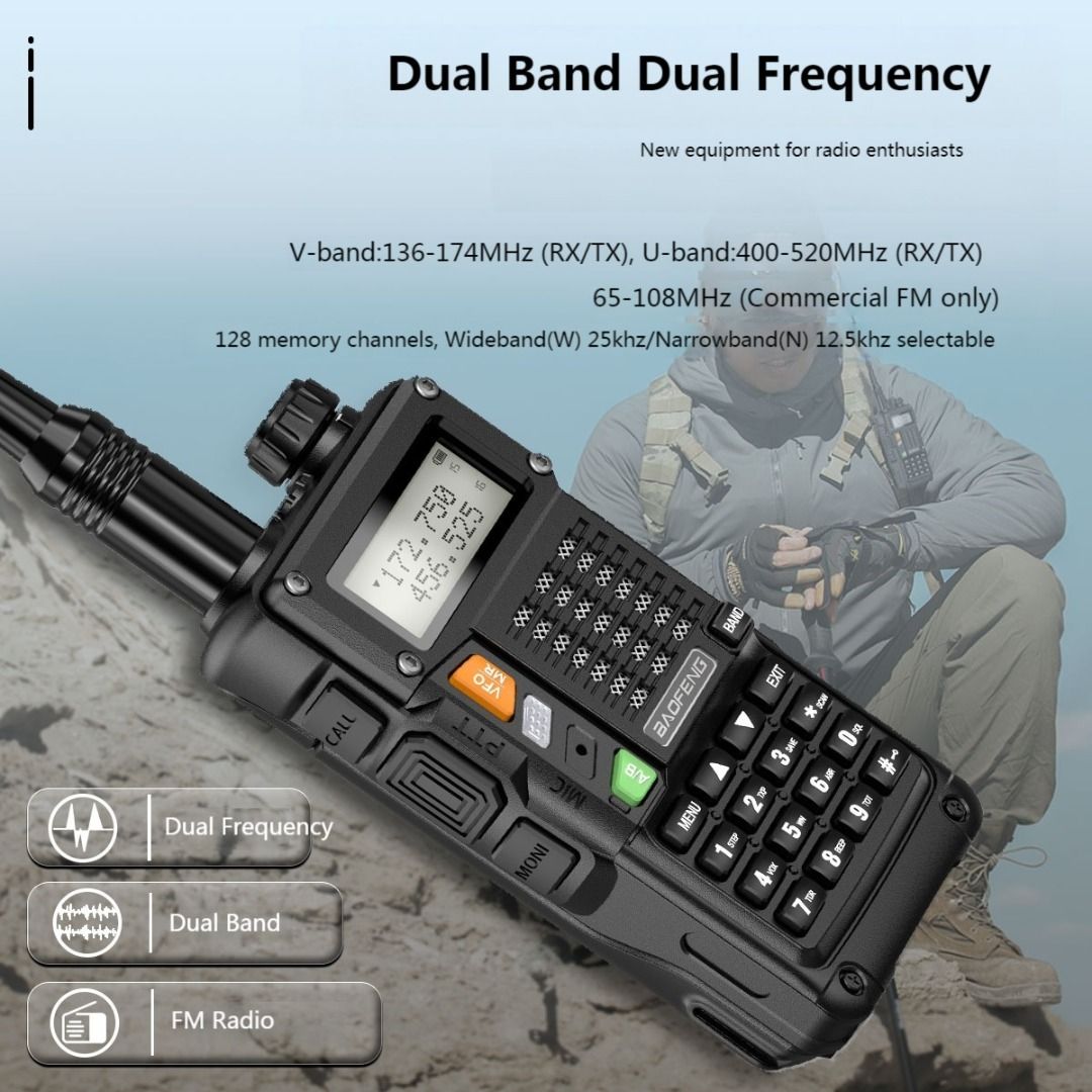 BAOFENG UV S9 Plus Powerful Handheld Transceiver with UHF VHF Dual