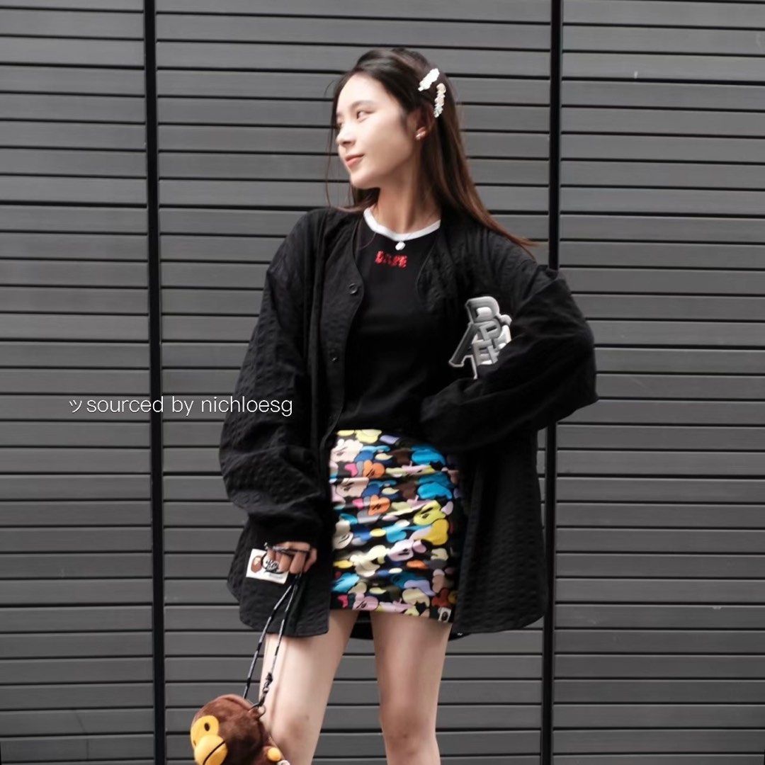 BAPE MULTI CAMO MINI SKIRT Women s Fashion Bottoms Skirts on