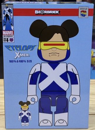 實體店］Bearbrick x Marvel X-Men Cyclops (Variant Suit Ver.) 雷射