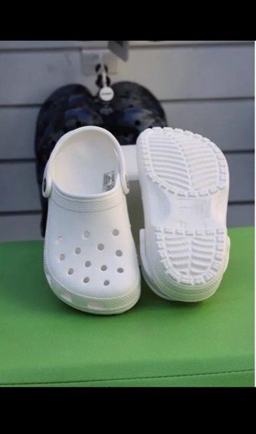 New white new arrivals crocs