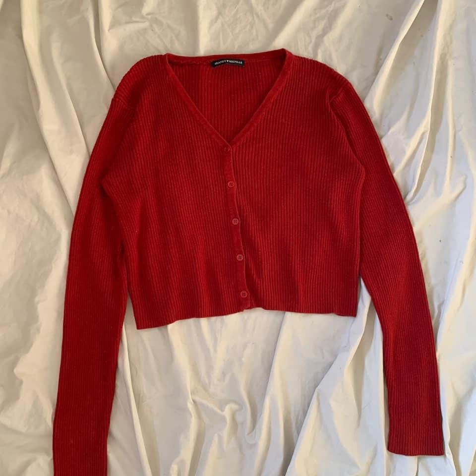 Brandy melville red clearance cardigan