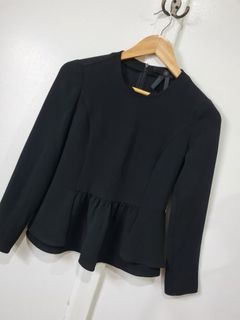 bread and butter black peplum top - great for corporate wear