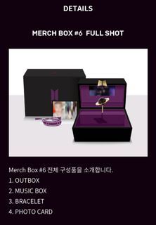 BTS Merch Box 6 Full Set