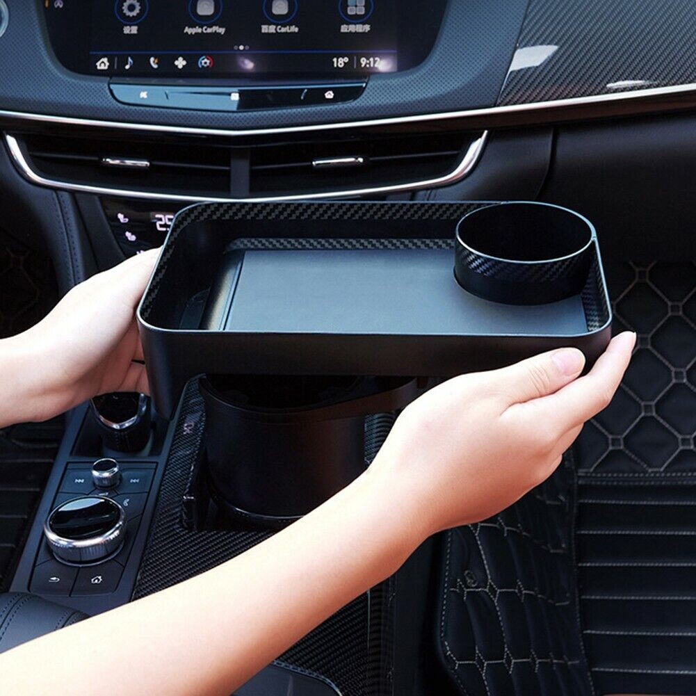 Car cup holder with table tray a whole new two in 1, Car Accessories,  Accessories on Carousell