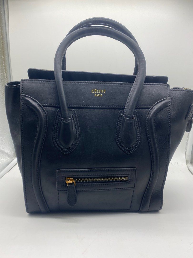 CELINE LUGGAGE BAG ❤️ (Category: Luxury Bags & Wallets) located in Bacolod City. Submitted by chuchaystuffs (Listing ID 1250235283, Image 1). Description: Lampo zip , signs of use sa rubber edge nya see pics po.