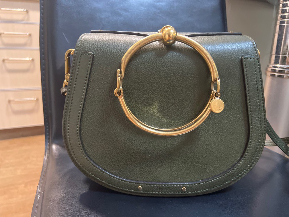 Chloe Nile bracelet bag medium midnight green