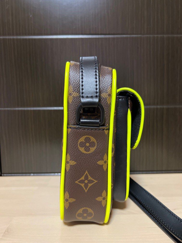 Virgil Abloh Neon Yellow and Brown Monogram Macassar Canvas Christopher  Wearable Wallet Black Hardware, 2021