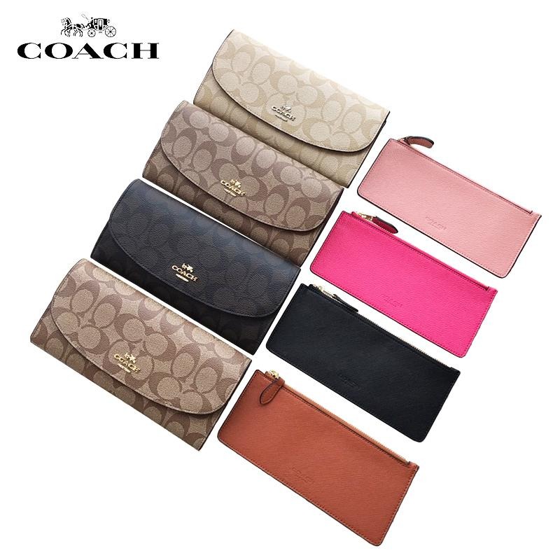Coach slim envelope wallet in signature canvas clearance