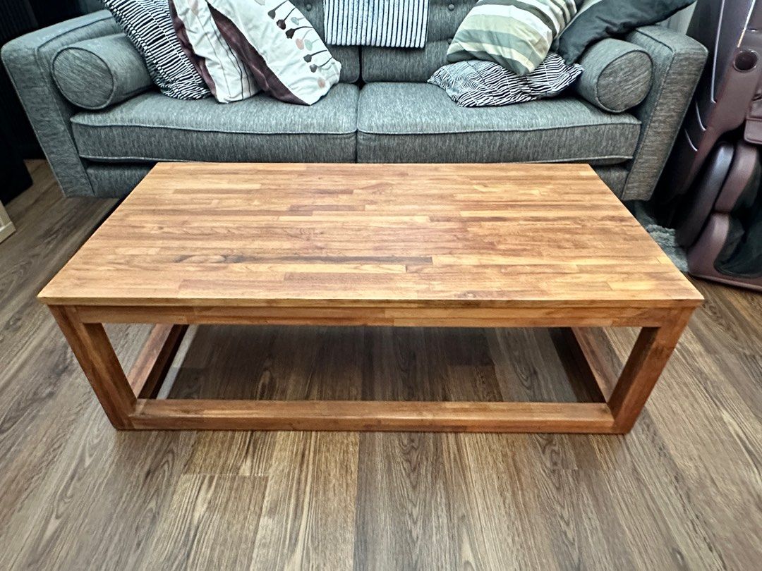Coffee Table (Category: Other Home Furniture) located in Singapore. Submitted by joengz (Listing ID 1250307686, Image 3). Description: Original SCANTEAK teak wood coffee table - unvarnished. Very good condition. L 1210mm W 610mm H 400mm.