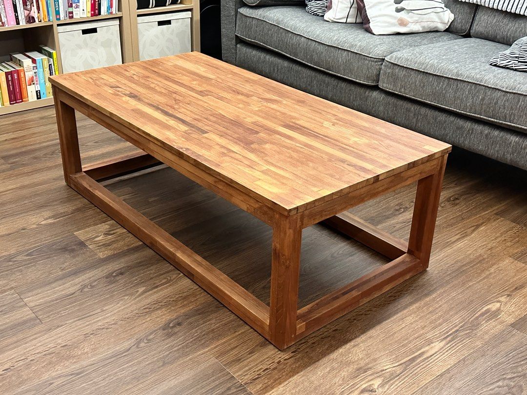 Coffee Table (Category: Other Home Furniture) located in Singapore. Submitted by joengz (Listing ID 1250307686, Image 1). Description: Original SCANTEAK teak wood coffee table - unvarnished. Very good condition. L 1210mm W 610mm H 400mm.