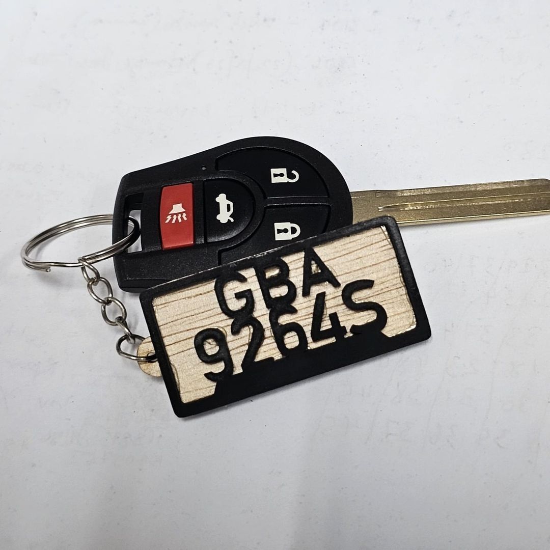 Customized Number Plate Keychain Car Accessories Accessories on