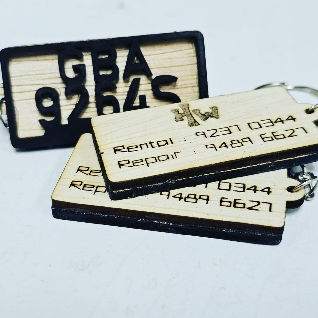 Customized Number Plate Keychain Car Accessories Accessories on