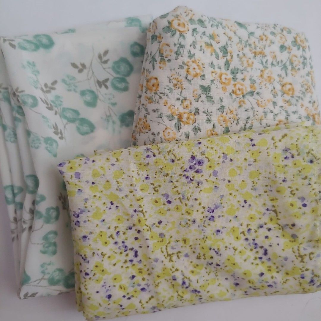 布碎/碎花圖案布塊/碎花布/布塊/布藝用品/diy手作材料/fabric 雪紡質地 手作髮圈材料, 興趣及遊戲, 手作＆自家設計, 工藝用品及 ...
