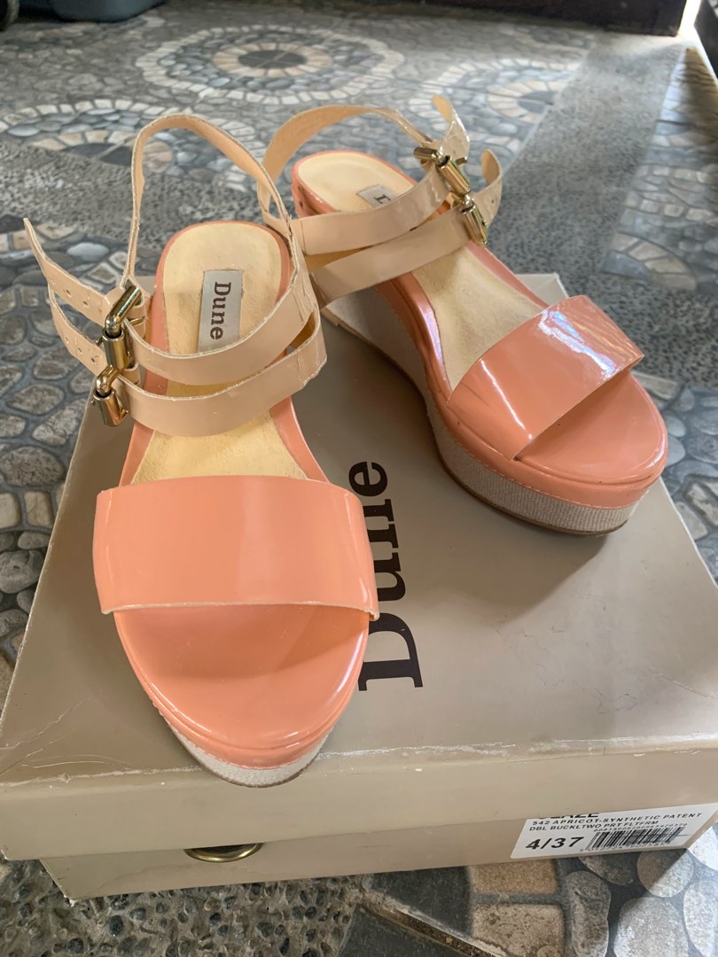 Dune pink wedges discount