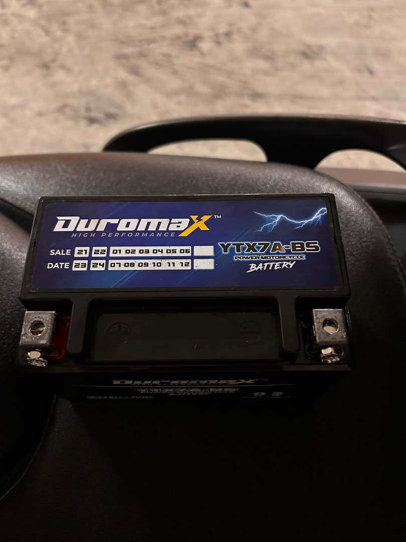 Duromax motorcycle battery, Motorcycles, Motorcycle Accessories on