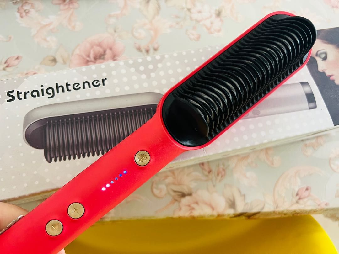 Electric hair 2025 straightener comb brush