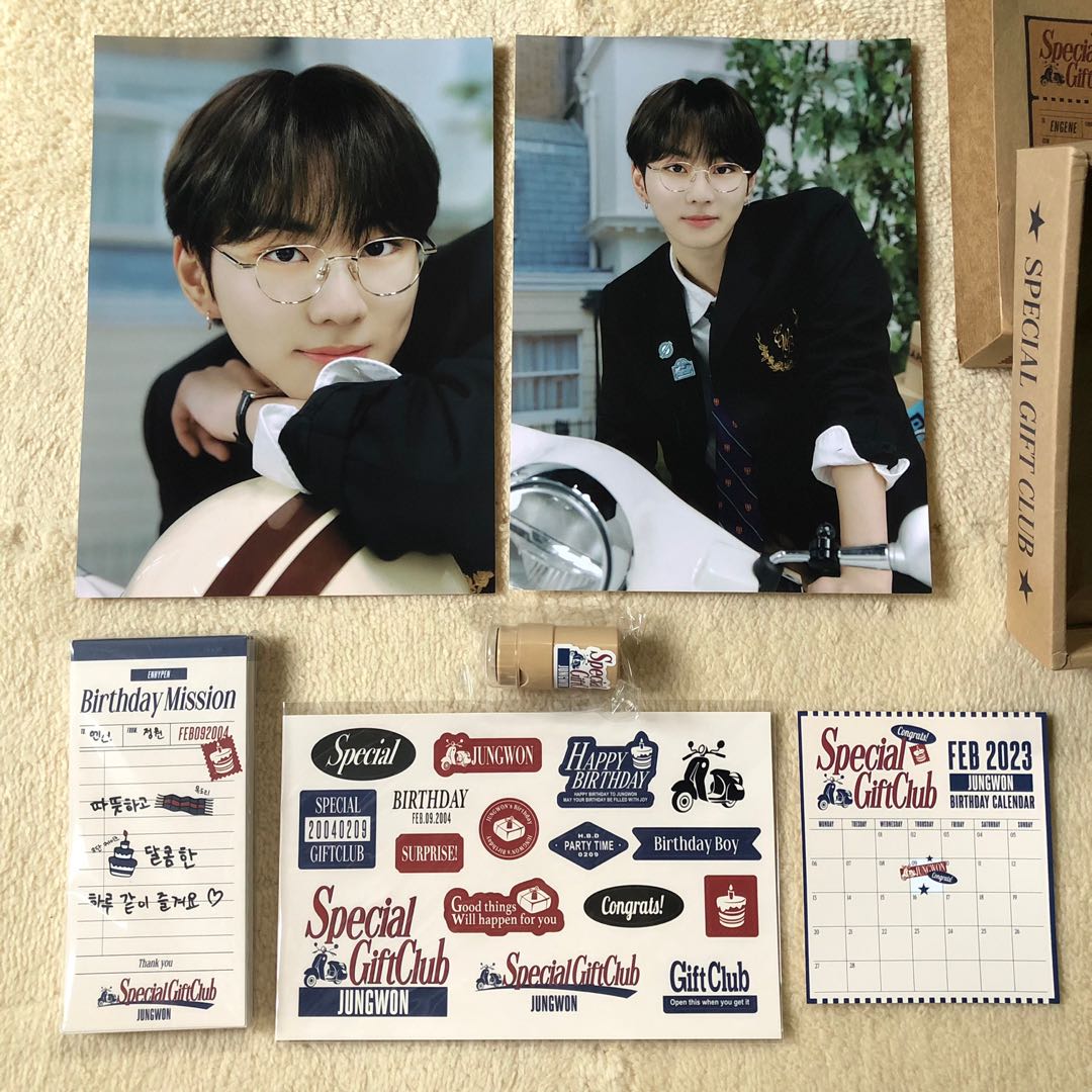 Enhypen Jungwon Birthday Special Package merch pc, Hobbies & Toys