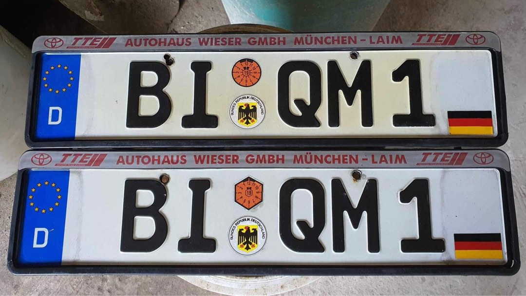 Euro plate & Euro plate holder on Carousell