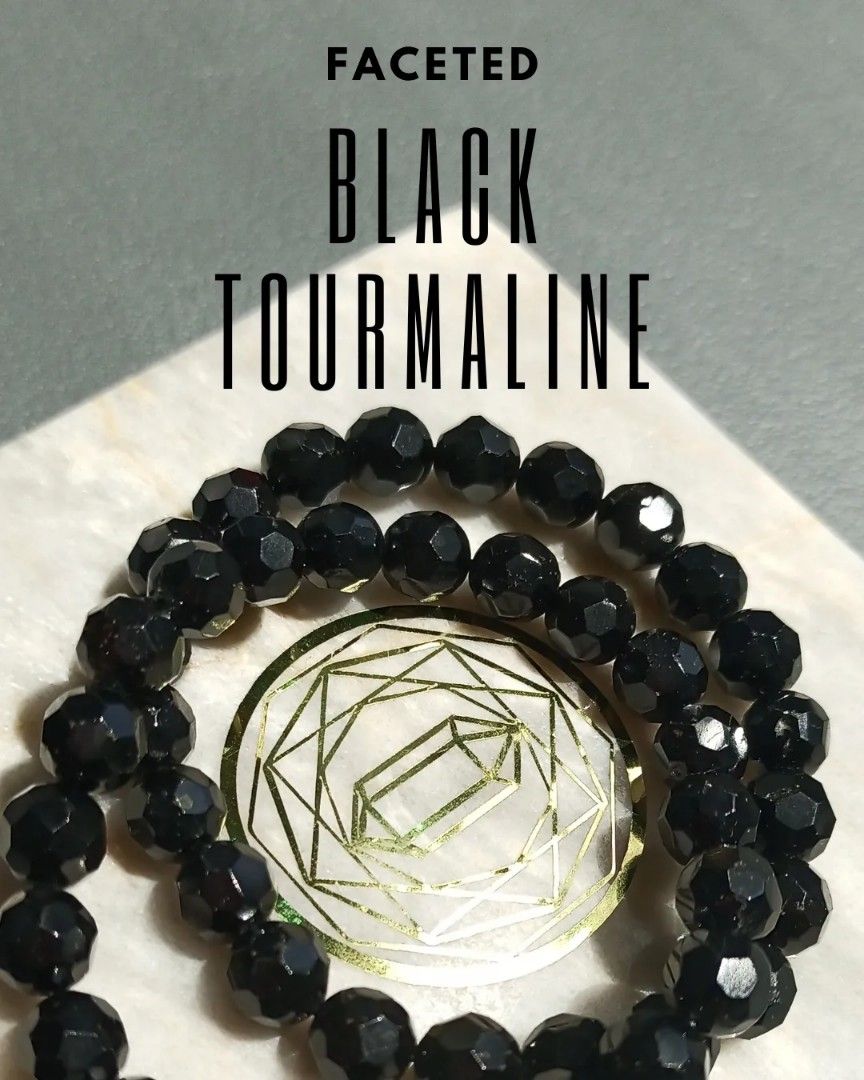 Faceted black new arrivals tourmaline