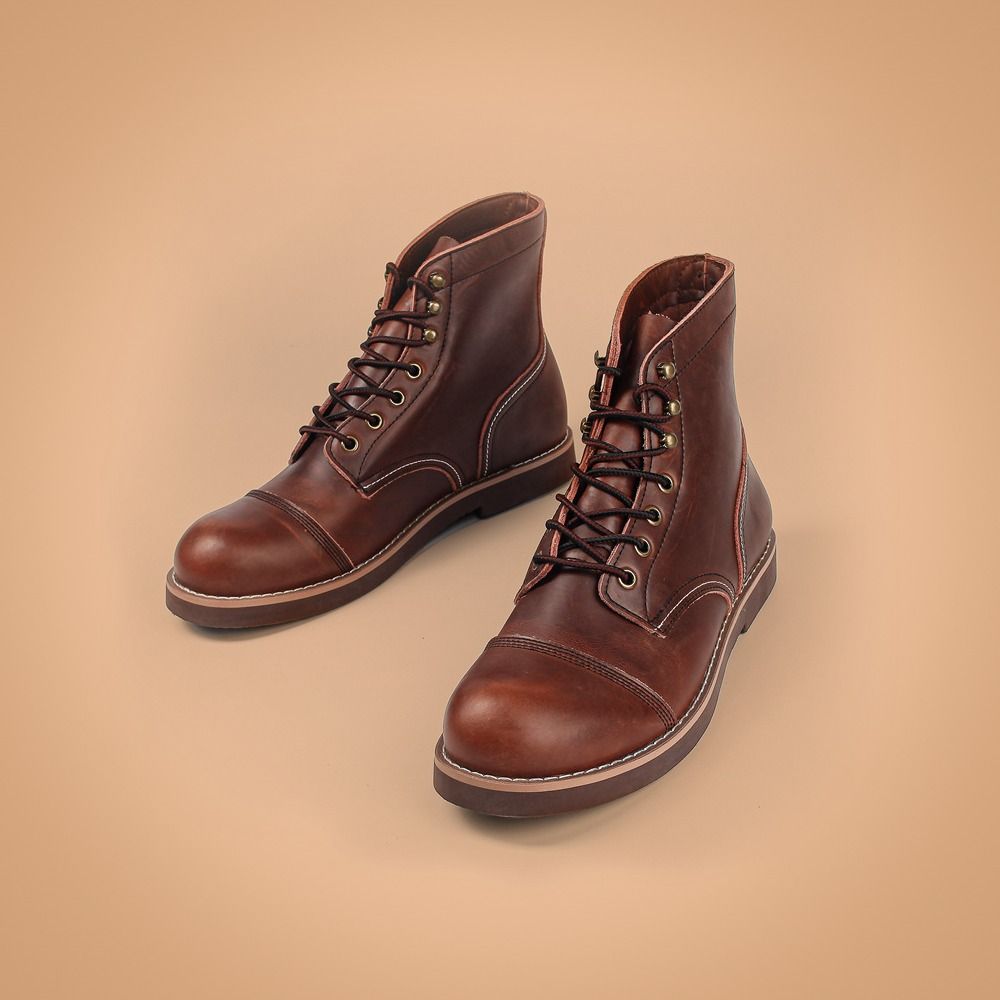 Full Grain Leather Lace Boots size made to order Barone I