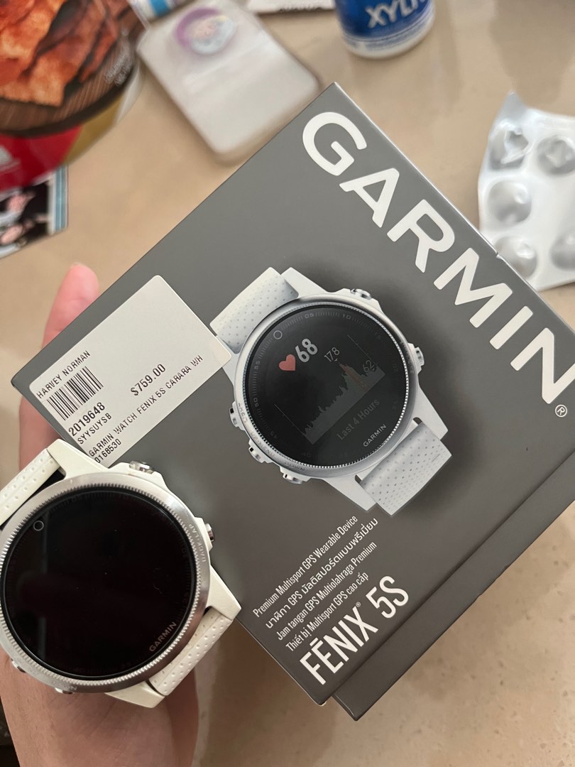 Garmin Fenix 5s in white and silver rim