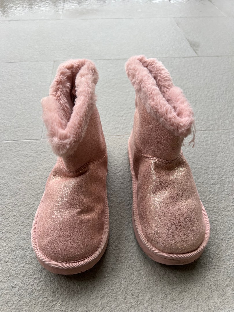 Girls pink clearance glitter boots