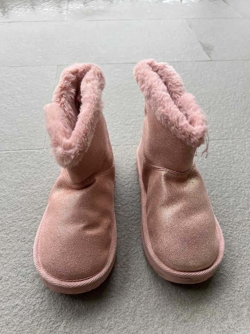 Glitter fur boots hot sale
