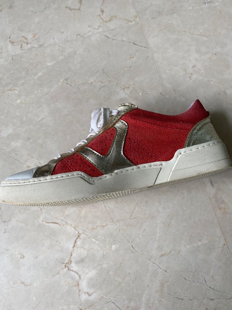 Gold Red sneakers Men s Fashion Footwear Sneakers on Carousell