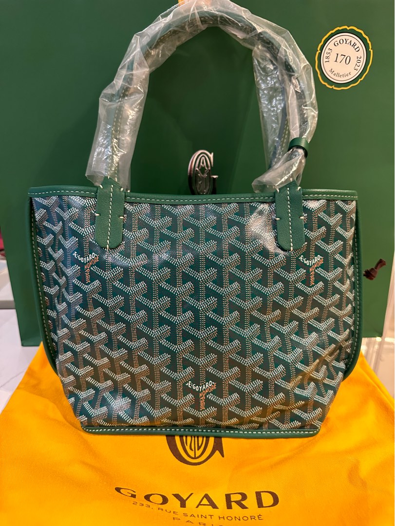 Goyard Anjou Mini Green Bag Preowned