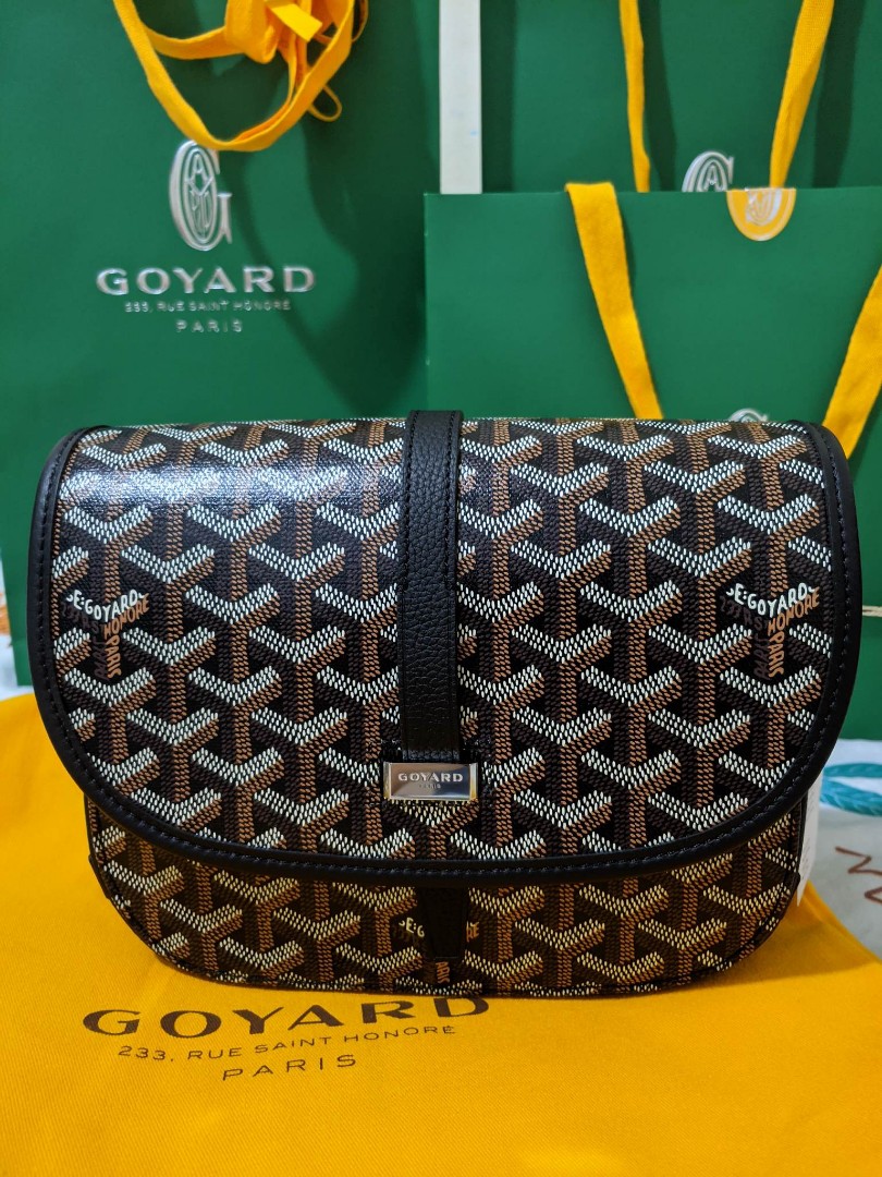 Goyard Sac Belvedere MM Bag Noir Et Naturel, Luxury, Bags & Wallets on  Carousell