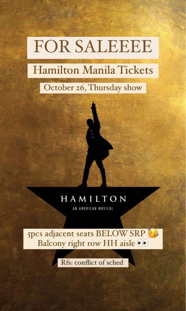 Hamilton discount tickets october