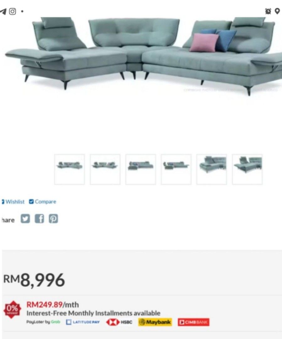 Harvey Norman Kozar modular sofa, Furniture & Home Living, Furniture