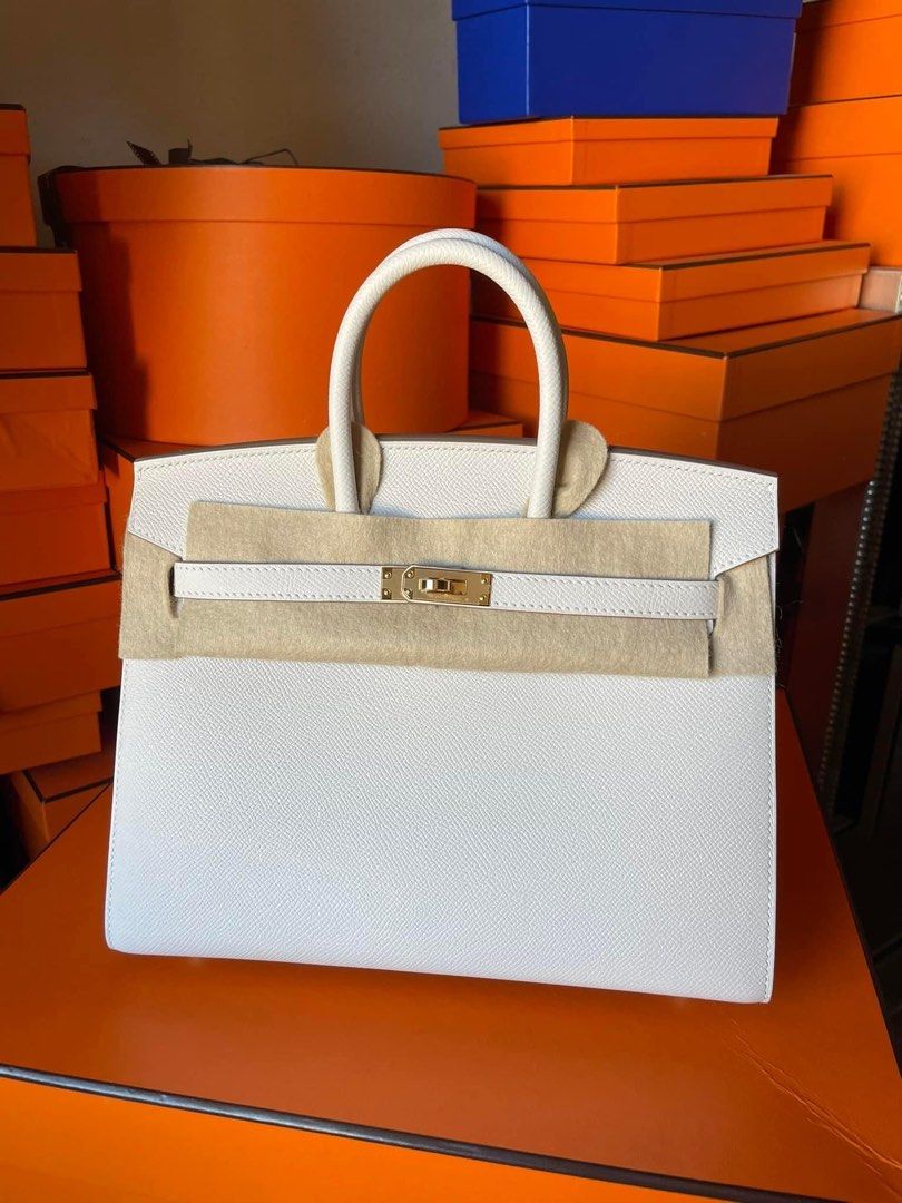 Hermes B25 Gris Meyer Epsom Sellier