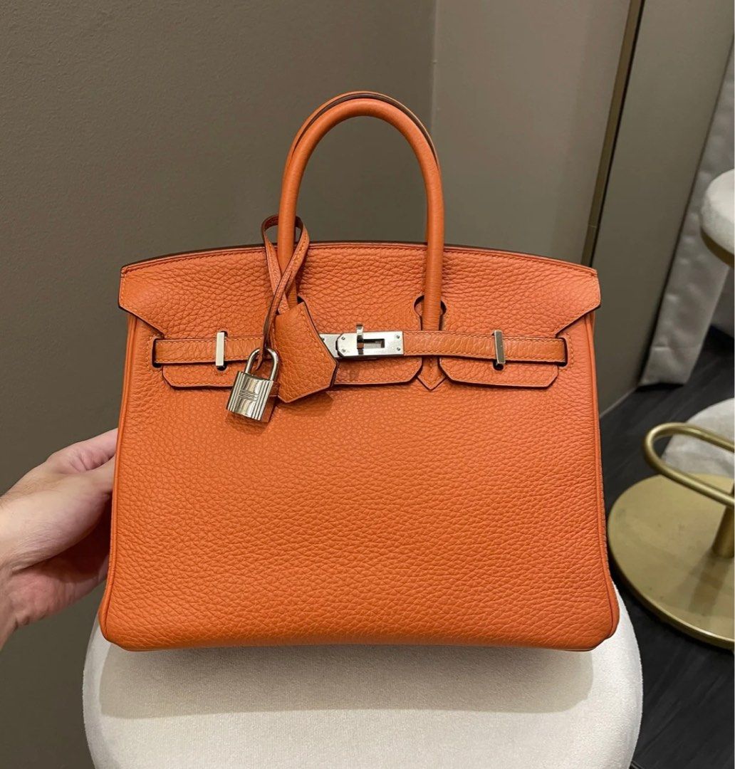 Hermes birkin 30 orange togo leather, Luxury, Bags & Wallets on Carousell