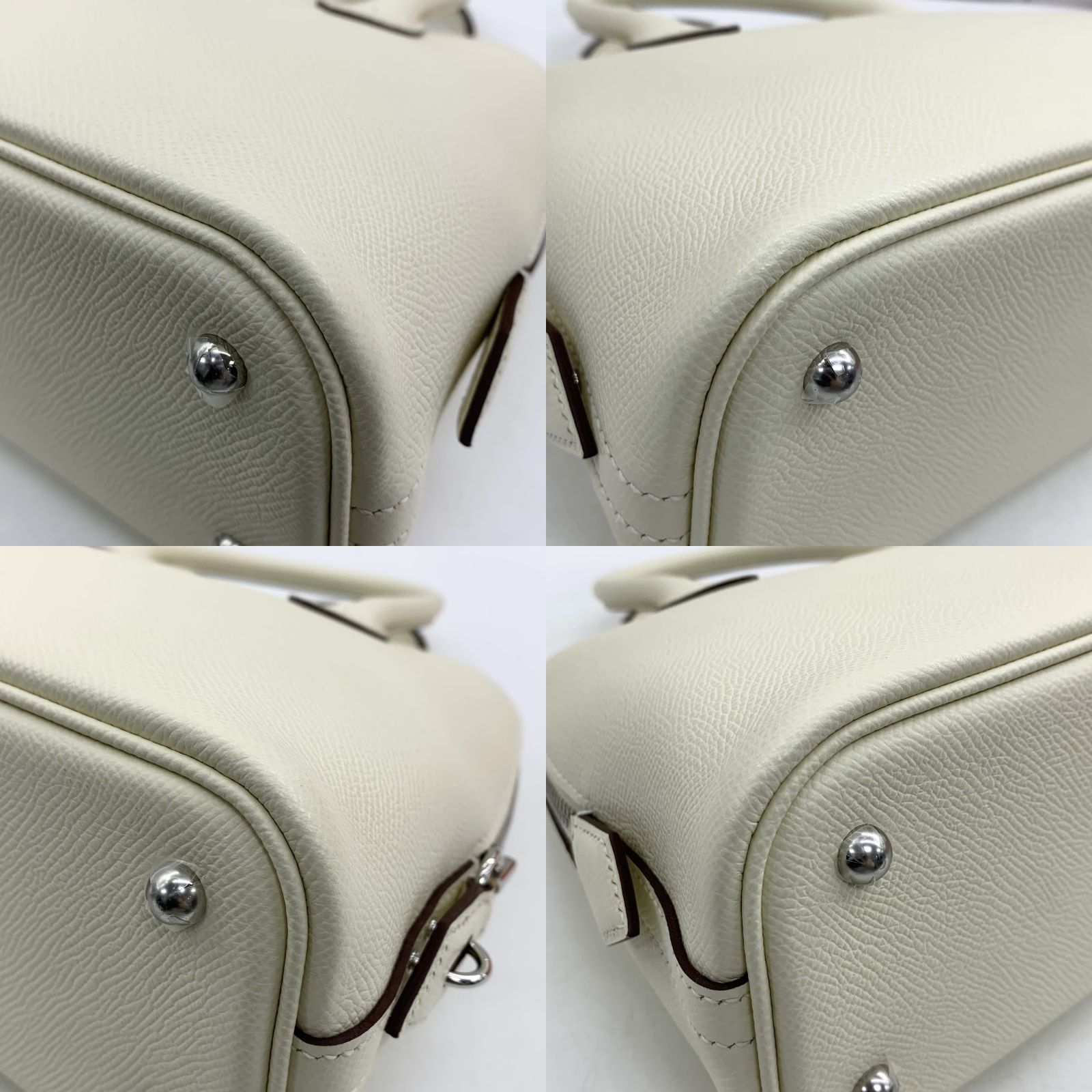 Hermes Bolide bag 1923 25 Nata/Sangle Wooly Epsom leather Silver