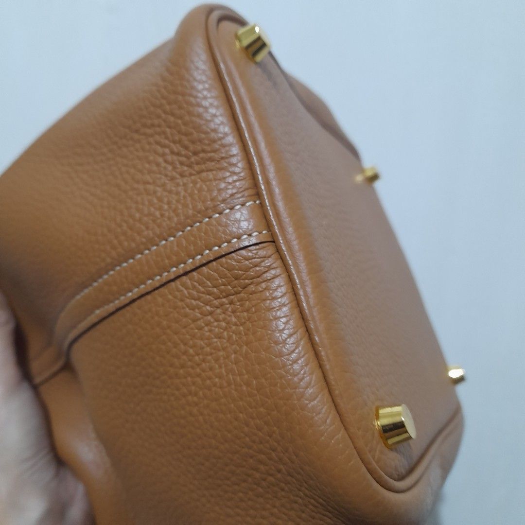 Hermes Picotin 33 TGM Clemence in Brown SHW, Luxury, Bags