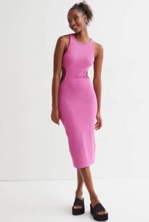 H&M pink bodycon dress