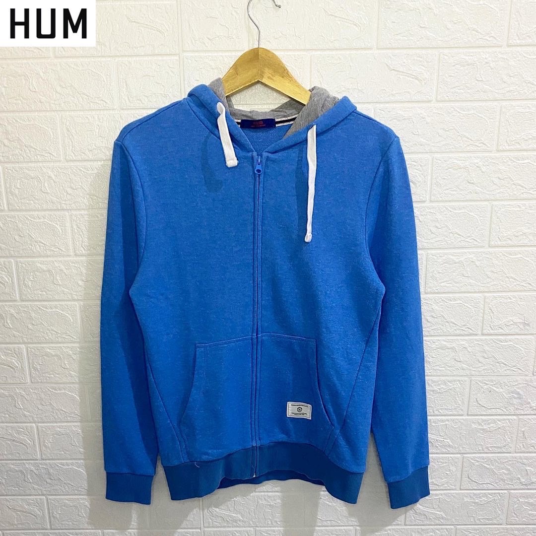 Hum 2 tone blue hoodie zipper, Fesyen Pria, Pakaian , Baju Luaran di ...