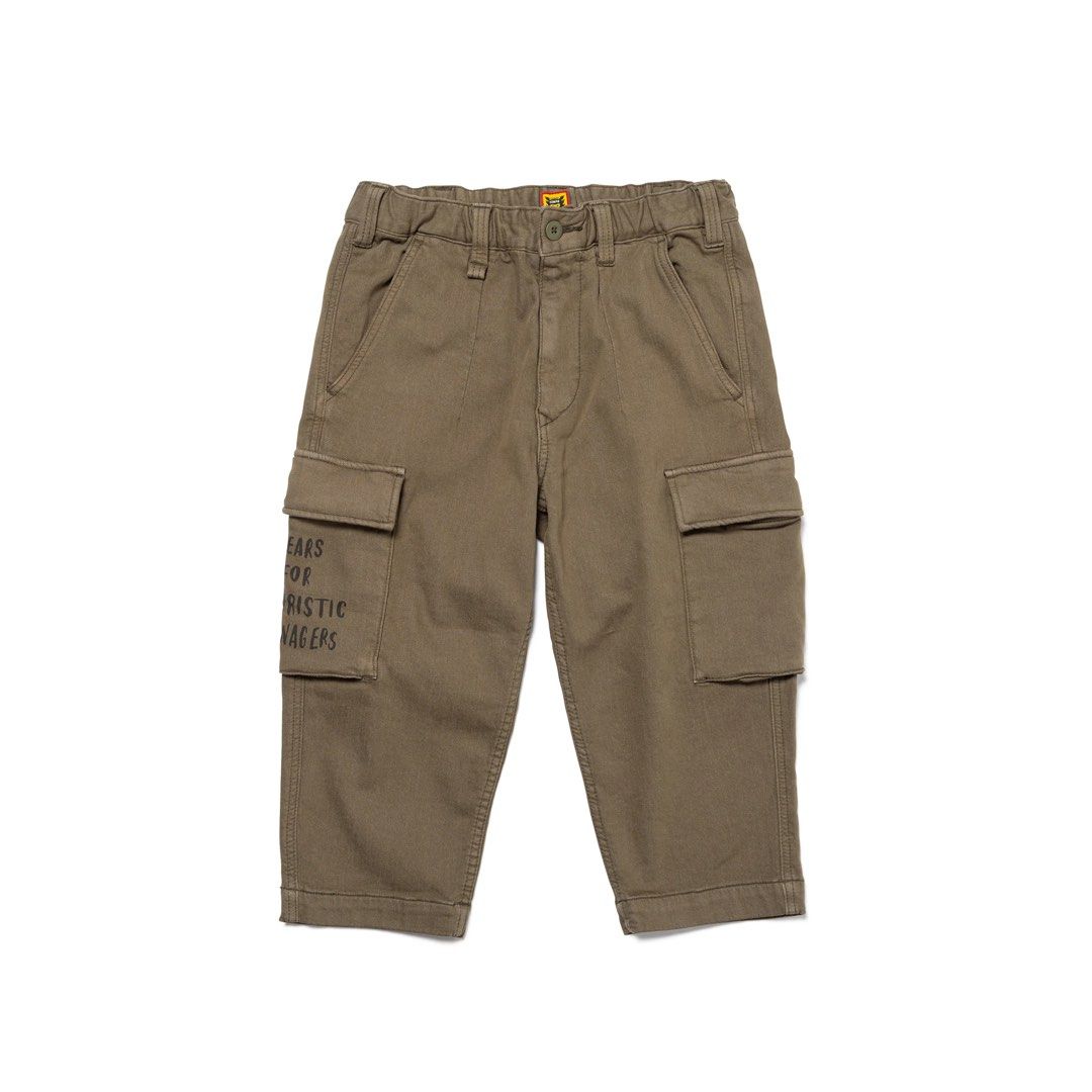 Mens cropped shop cargo trousers