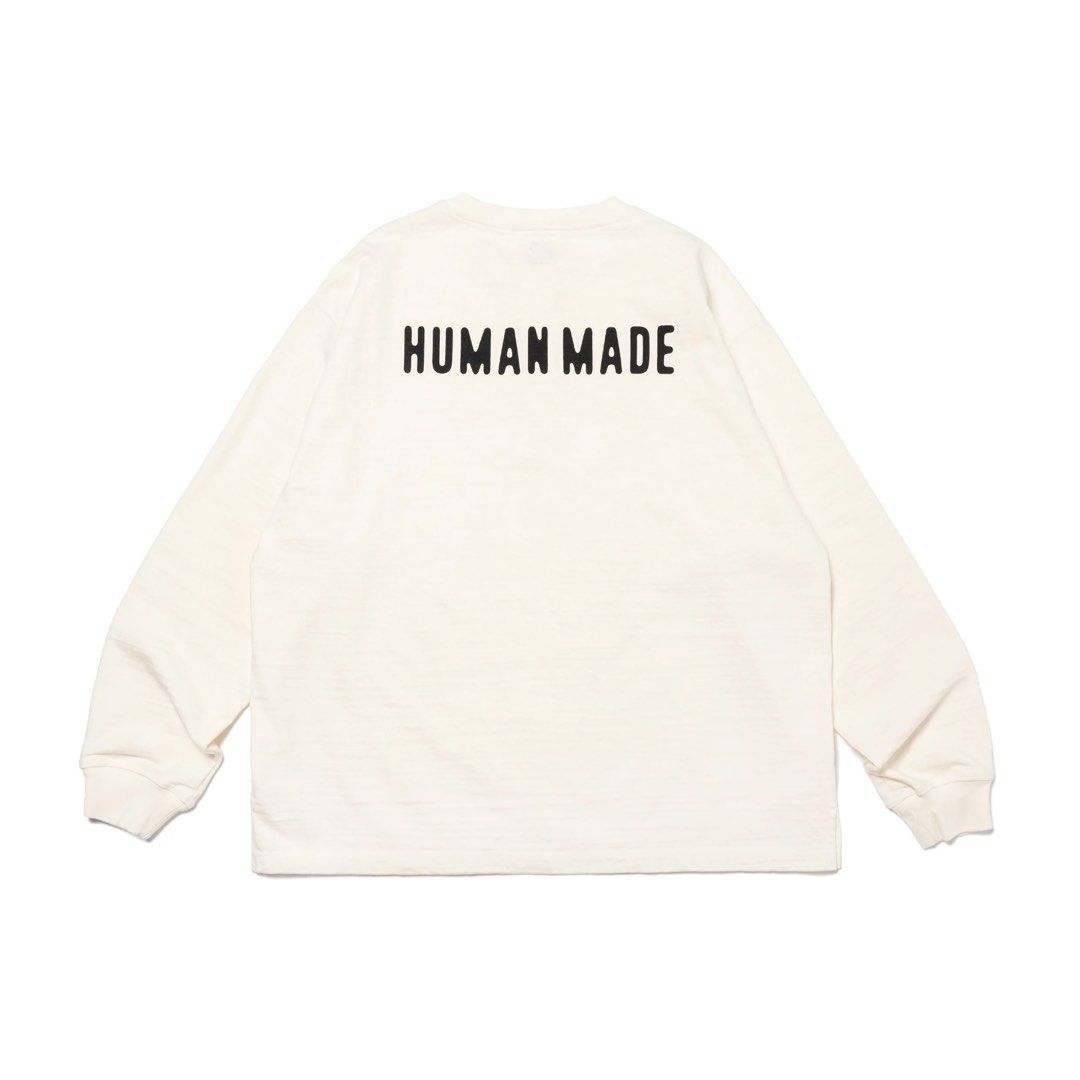 HUMAN MADE OVERSIZED HENLEY NECK L/S TEE