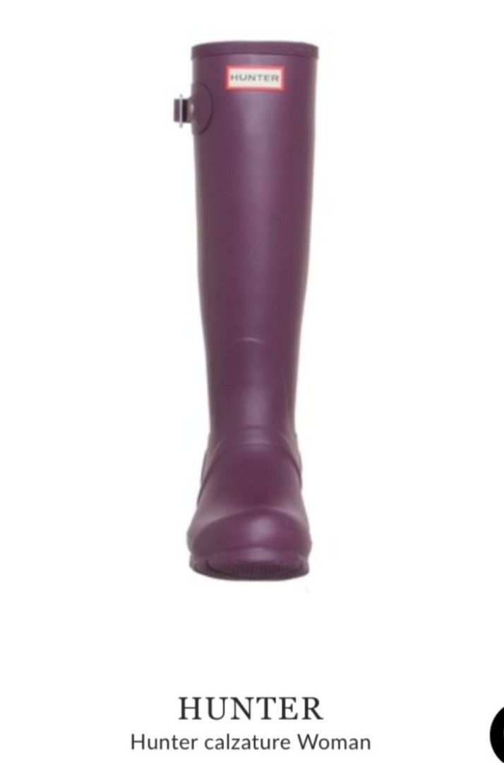 Purple hunter top rain boots