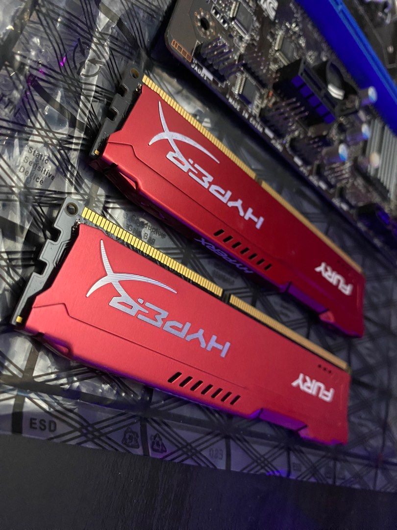 HYPERX FURY 8GB DDR3 1600Mhz x2 Computers Tech Desktops on