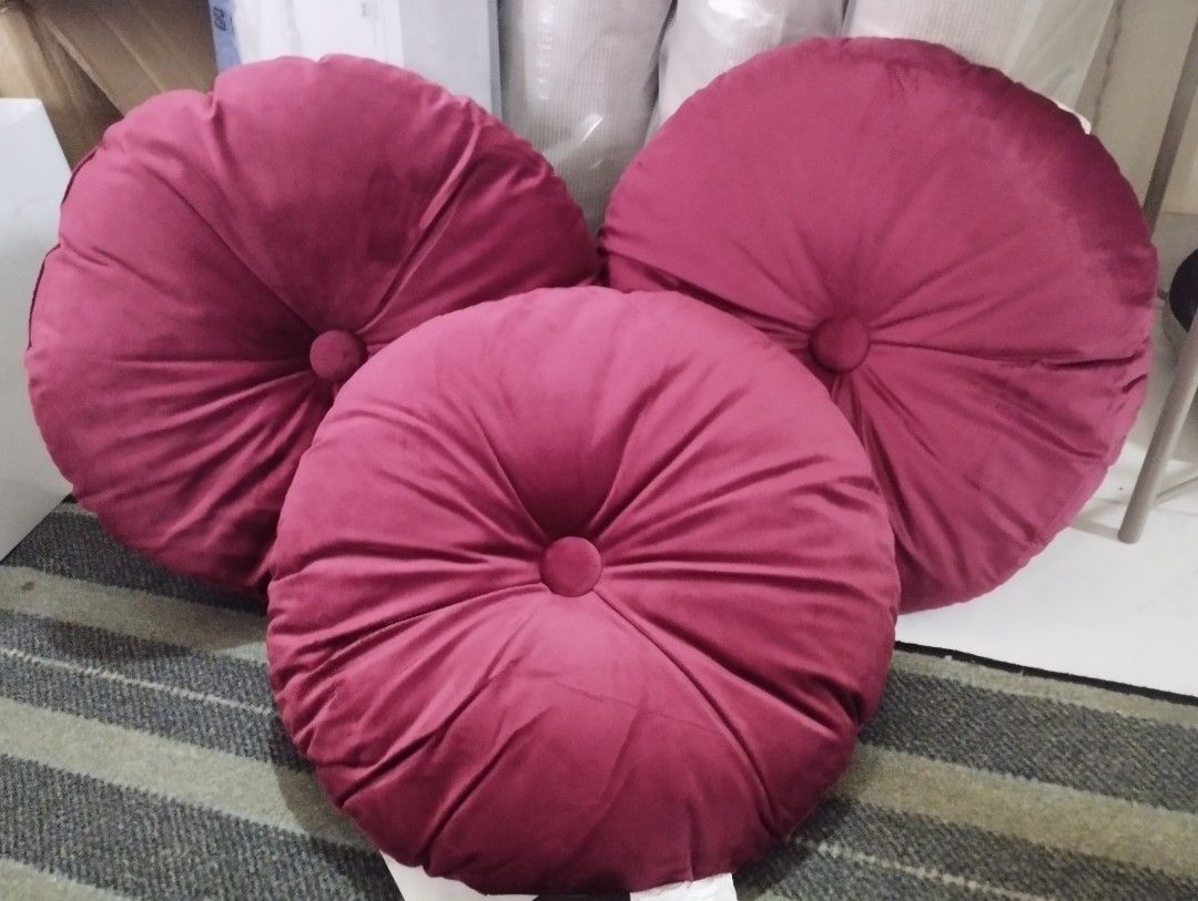 IKEA CUSHION MAROON, Furniture & Home Living, Home Decor, Cushions
