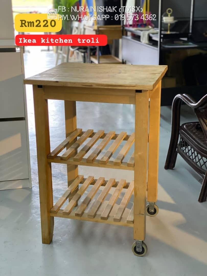 Ikea Kitchen Trolley, Furniture & Home Living, Furniture, Shelves