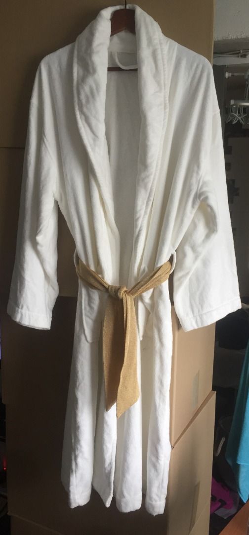 IKEA NJUTA Bathrobe MISSING BATHROBE BELT REPLACE WTH GOLD
