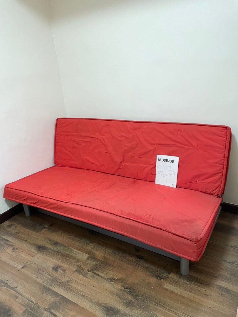 Ikea on sale red futon